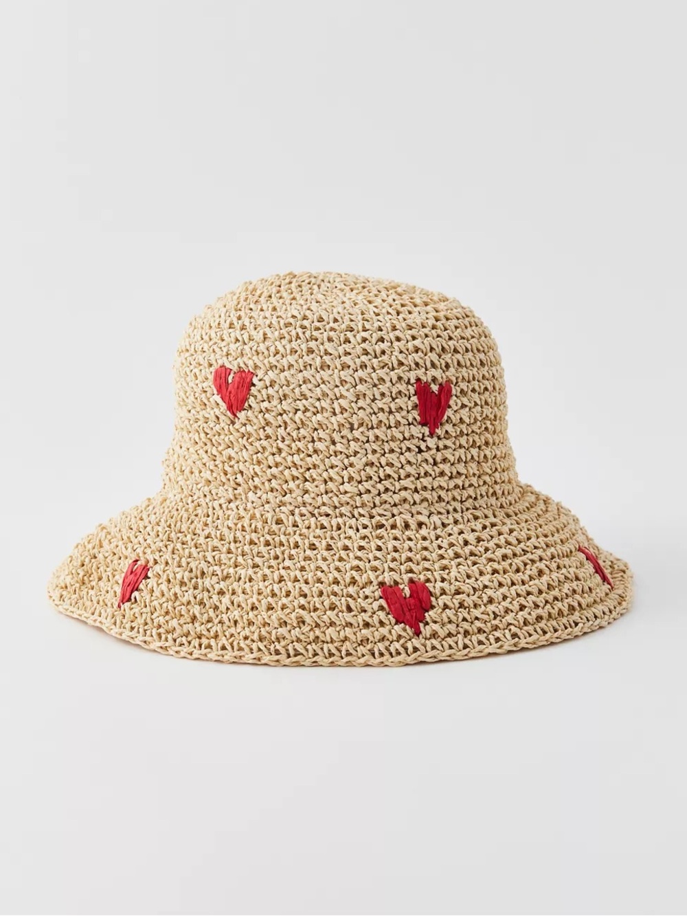 NWOT Urban Outfitters Heart Floppy Straw Hat